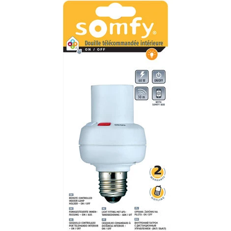 Somfy 2401096 - Douille Télécommandée ON/OFF RTS | 60 Watts | Compatible TaHoma (switch) - Blanc 4 Somfy 2401096 - Douille Télécommandée ON/OFF RTS | 60 Watts | Compatible TaHoma (switch) - Blanc – Image 2