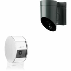 Somfy 1875253 - 1 Caméra Intérieure Somfy Indoor Camera Et 1 Extérieure Somfy Outdoor Camera Grise
