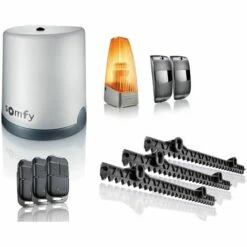 Somfy 1241528 - Motorisation De Portail Coulissant Freevia Essential RTS | Livrée Avec 3 Télécommandes Keypop, Feu Clignotant, Photocellules, Et 4m De Crémaillère | Compatible TaHoma (switch)