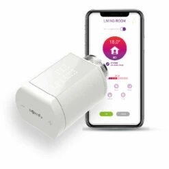 Somfy 1870508 - Vanne Thermostatique Connectée Io | Pour Contrôler La Température Des Radiateurs à Eau Chaude Avec Tahoma (switch) | Silencieuse - Blanc