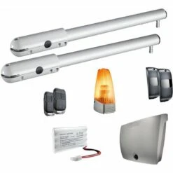 Somfy 1241522 - Motorisation De Portail Battant à Vérin SGS Essential RTS Livrée Avec 2 Télécommandes Keypop, Feu Orange, Photocellules Et Batterie De Secours Compatible TaHoma (switch)