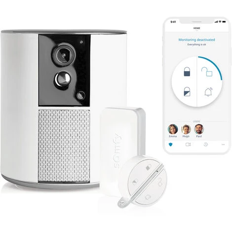 Somfy 2401493 - One + | Système D'Alarme Avec Caméra De Surveillance Intégrée Full HD | Sirène 90dB | Vision Grand Angle 130°| Détecteur De Mouvement | Badge De Désactivation | Volet Vie Privée 3 Somfy 2401493 - One + | Système D'Alarme Avec Caméra De Surveillance Intégrée Full HD | Sirène 90dB | Vision Grand Angle 130°| Détecteur De Mouvement | Badge De Désactivation | Volet Vie Privée