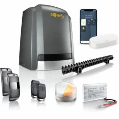 Somfy 1241958 - Pack De Motorisation Pour Portail Coulissant Slidymoove 600 Connect Avec Kit De Connectivité Pour Portail Longueur Max. 8m Compatible Avec L'Assistant Google