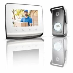 Somfy 1870996 - Visiophone V®350, Avec Ecran 7 Pouces Vision Nocturne Caméra Grand Angle Mémoire D'images Pour Contrôler Jusqu'à 5 équipements Motorisés RTS Installation Facile